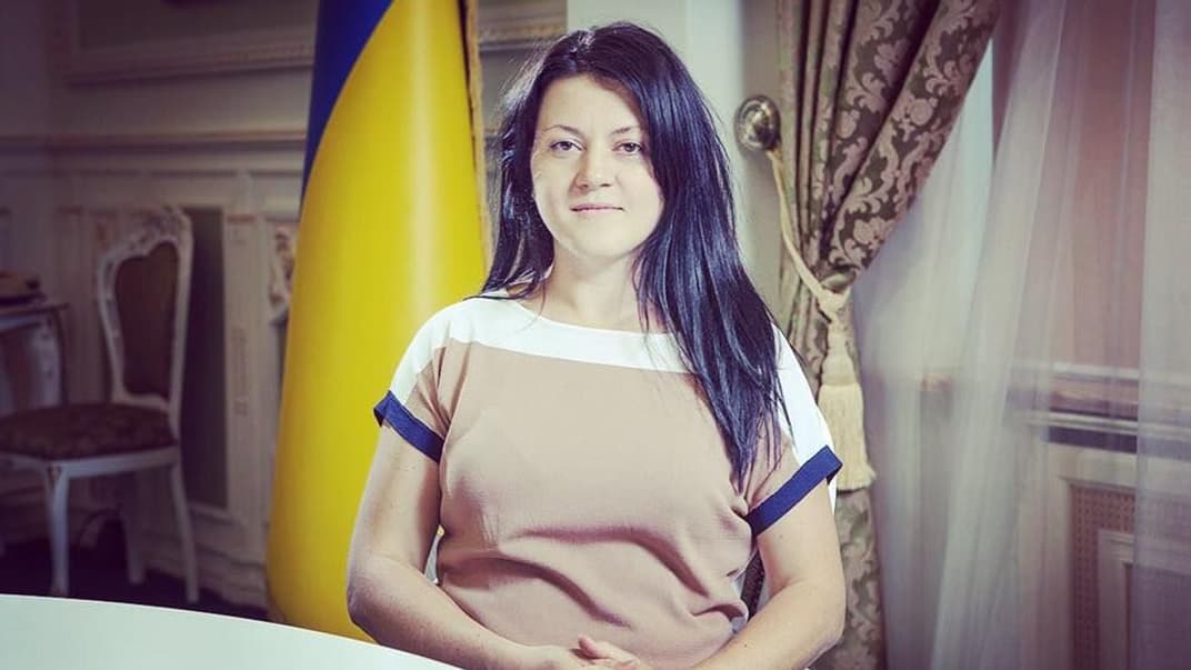 Руководительница информационного отдела государственного телеканала для оккупированных территорий Донбасса Елена Трибушная