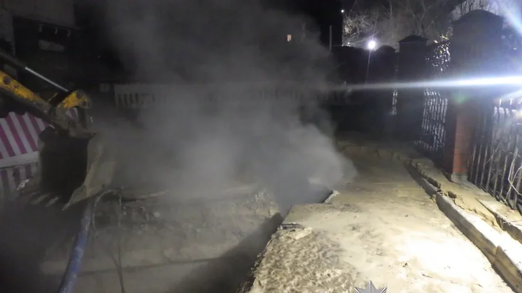 Місце, де утворилася яма з окропом