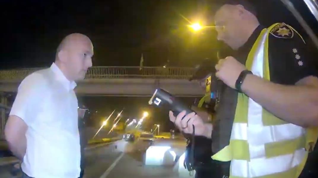 Алексей Тандыр на месте ДТП