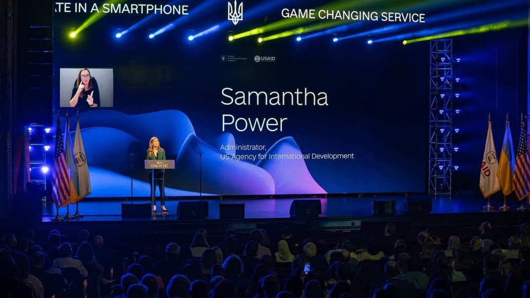 Администратор USAID Саманта Пауэр на саммите Diia в Вашингтоне