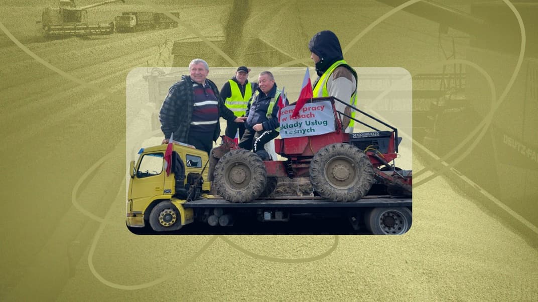 «Польща взяла нас у заручники»: репортаж з пункту пропуску, на якому розсипали українське зерно