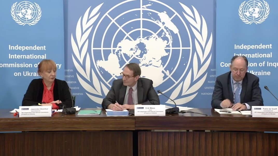 Пресконференція Незалежної міжнародної комісії з розслідування порушень в Україні, 16 березня 2023 року