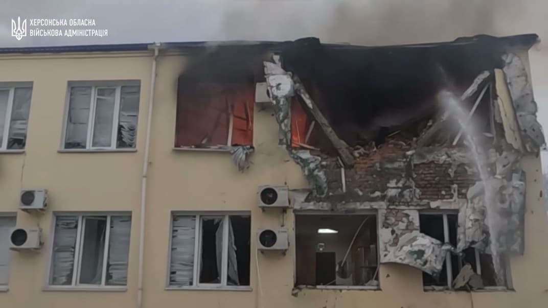 Наслідки обстрілу Херсона