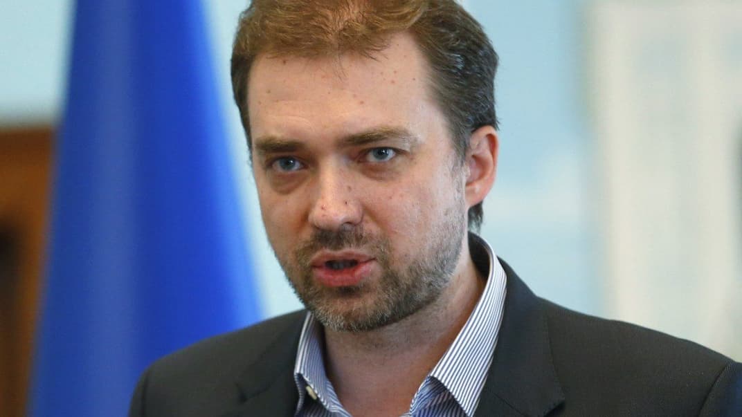 Новопризначений міністр оборони України, колишній представник Ради волонтерів Андрій Загороднюк під час брифінгу, Київ, 15 липня 2015 року