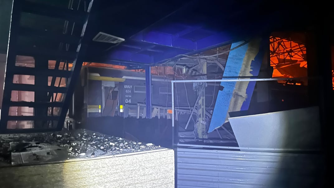 Руйнування внаслідок атаки на залізничну інфраструктуру