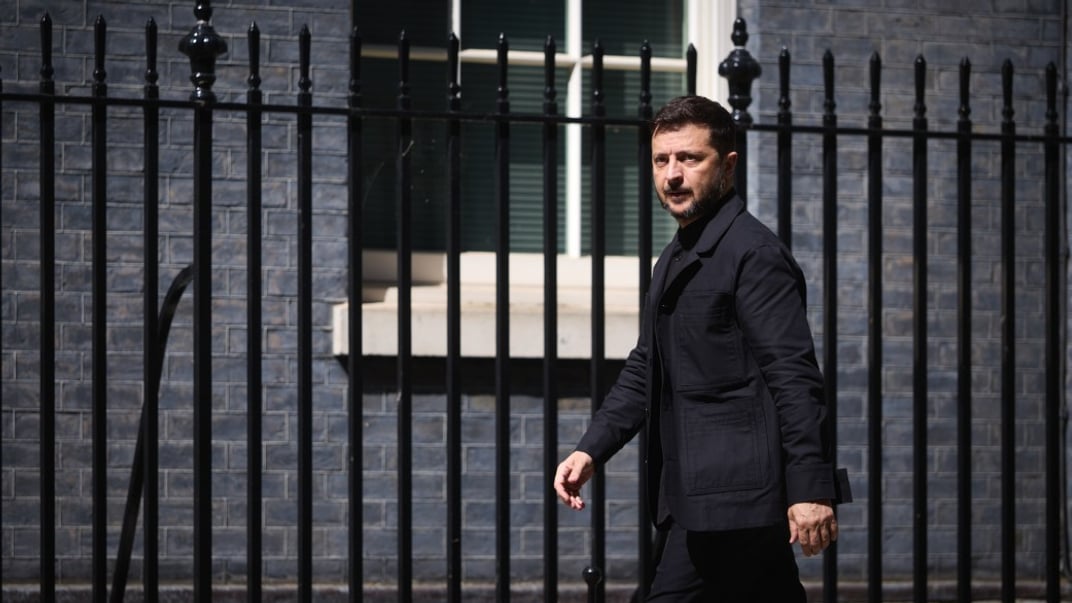 Президент України Володимир Зеленський під час одного з візитів у Велику Британію Президент України Володимир Зеленський під час одного з візитів у Велику Британію