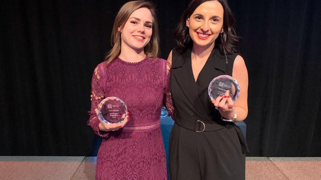 Слева: Анна Бабинец, Анастасия Станко