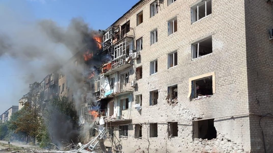 Последствия российских обстрелов в Курахово Донецкой области, 1 сентября 2024 года