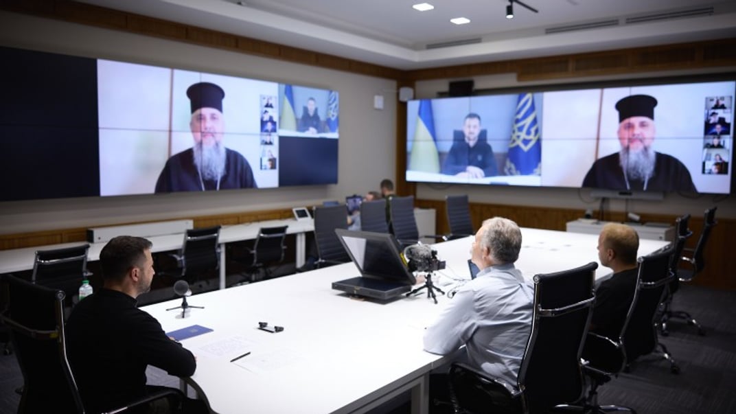 Президент Владимир Зеленский провел встречу с представителями Всеукраинского совета церквей и религиозных организаций (ВРЦиРО), 16 августа 2024 года