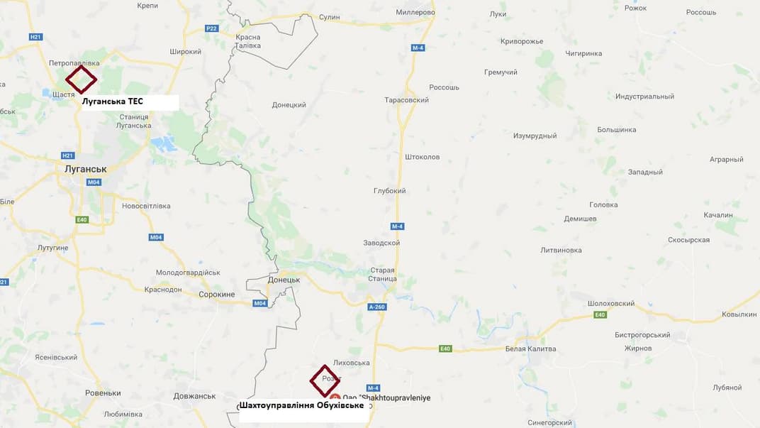 Скріншот з карти Google