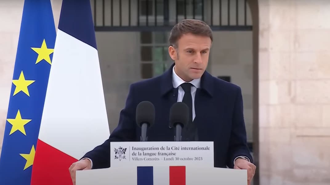 Президент Франции Эммануэль Макрон на открытии «Международного города французского языка» 30 октября