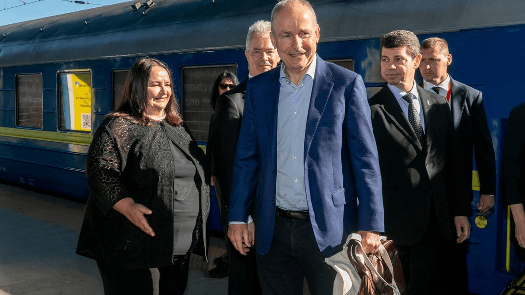 Прем'єр-міністр Ірландії Міхал Мартін під час візиту до Києва, 23 липня 2026 року