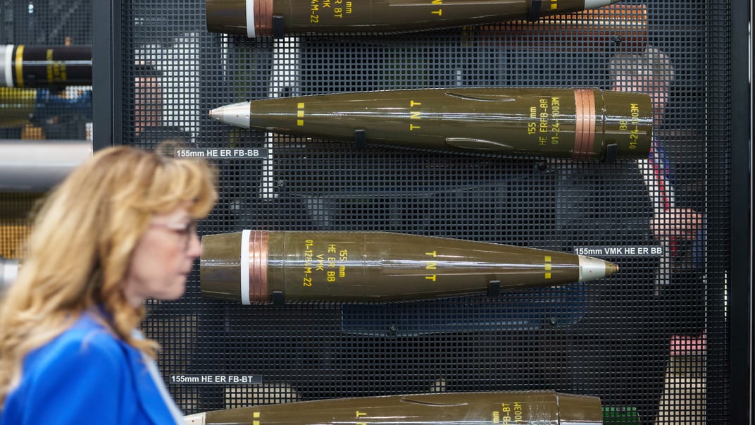 Боєприпаси на Міжнародному ярмарку оборонних та безпекових технологій (IDET) у Брно, Чехія, 28 травня 2025 року