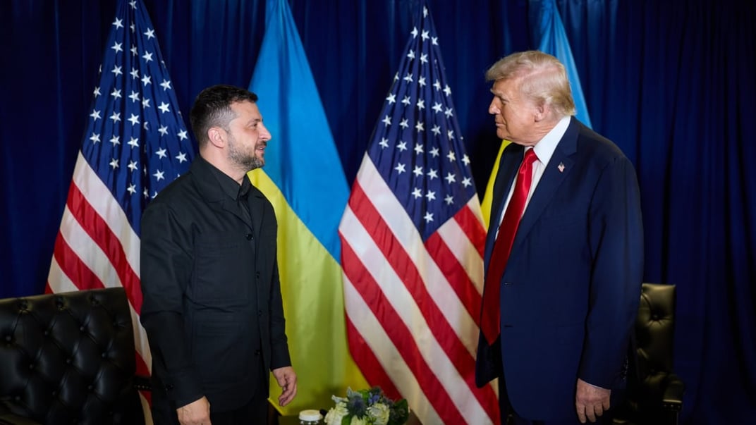 Президент України Володимир Зеленський і президент США Дональд Трамп під час зустрічі в Нью-Йорку Президент України Володимир Зеленський і президент США Дональд Трамп під час зустрічі в Нью-Йорку