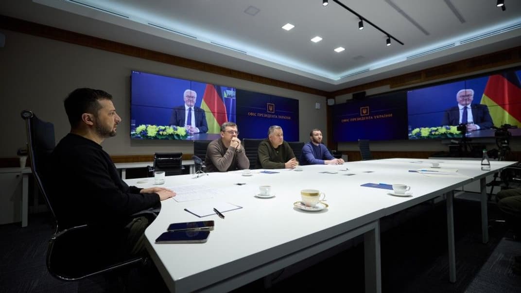 Президент Владимир Зеленский провел разговор с президентом Германии Франком-Вальтером Штайнмайером, 17 января 2023 года