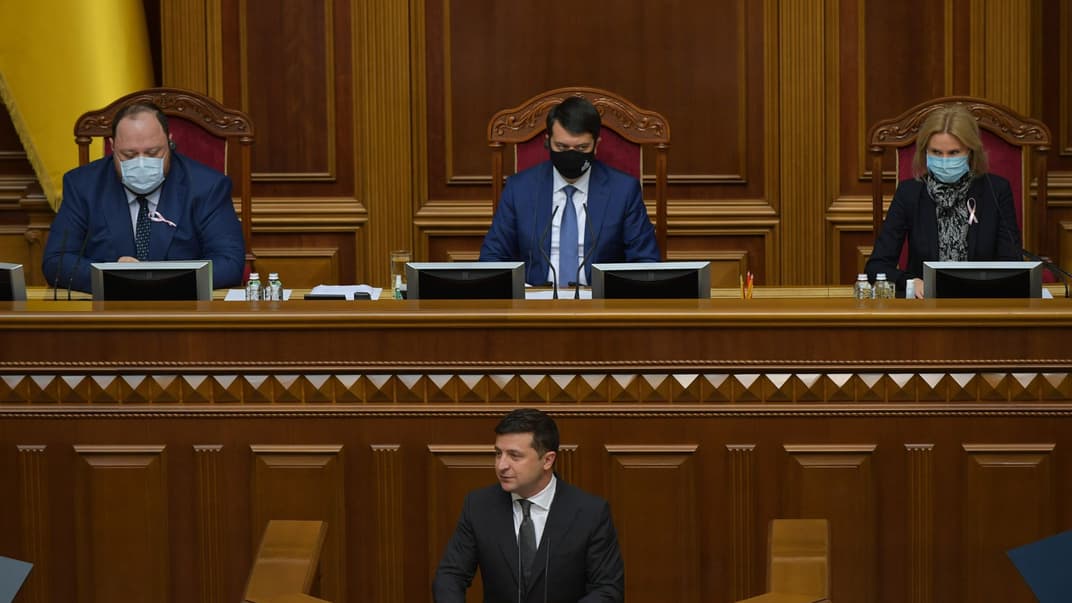 Выступление президента Украины Владимира Зеленского перед депутатами Верховной Рады, посвященное внутреннему и внешнему положении Украины, Киев, 20 октября 2020 года
