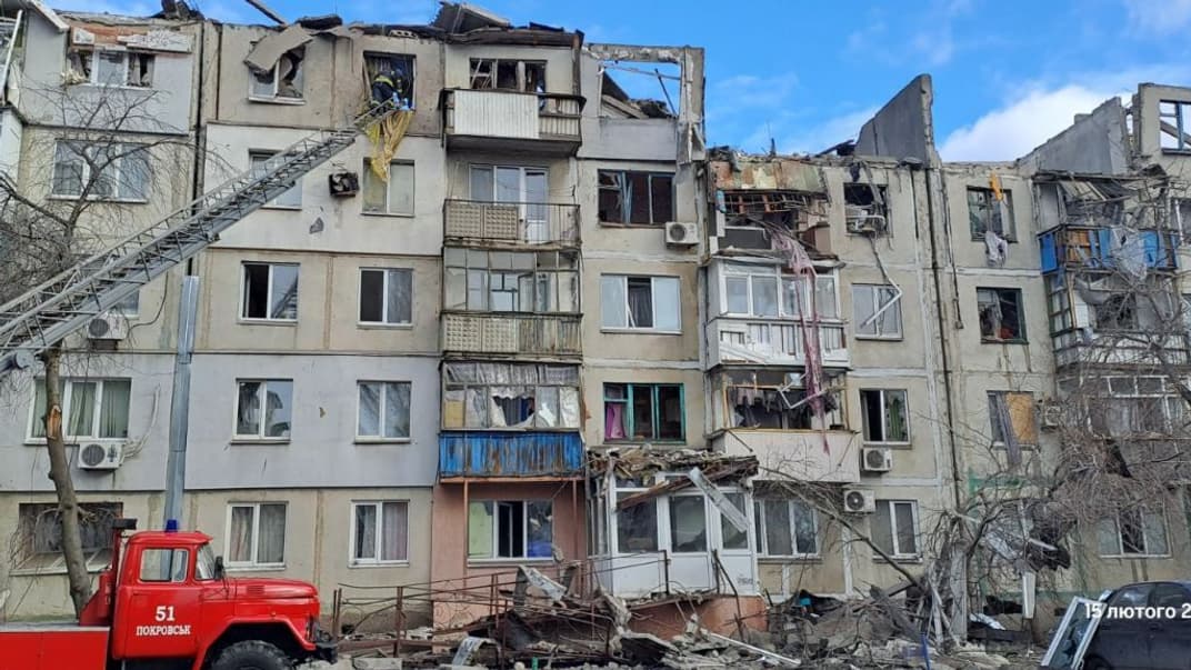 Наслідки обстрілу Покровська Донецької області