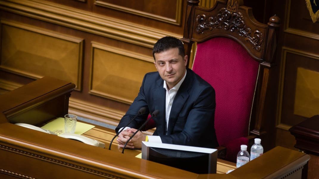 Президент Украины Владимир Зеленский во время заседания Верховной Рады, Киев, 3 сентября 2019 года