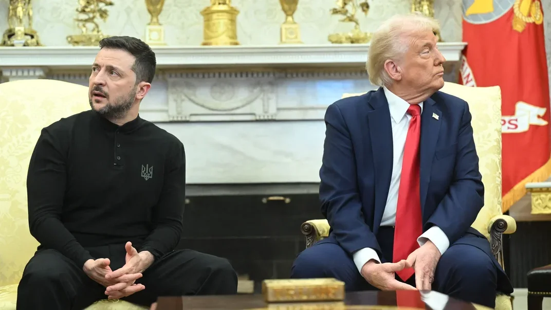 Президент США Дональд Трамп і президент України Володимир Зеленський в Овальному кабінеті Білого дому у Вашингтоні, 28 лютого 2025 року