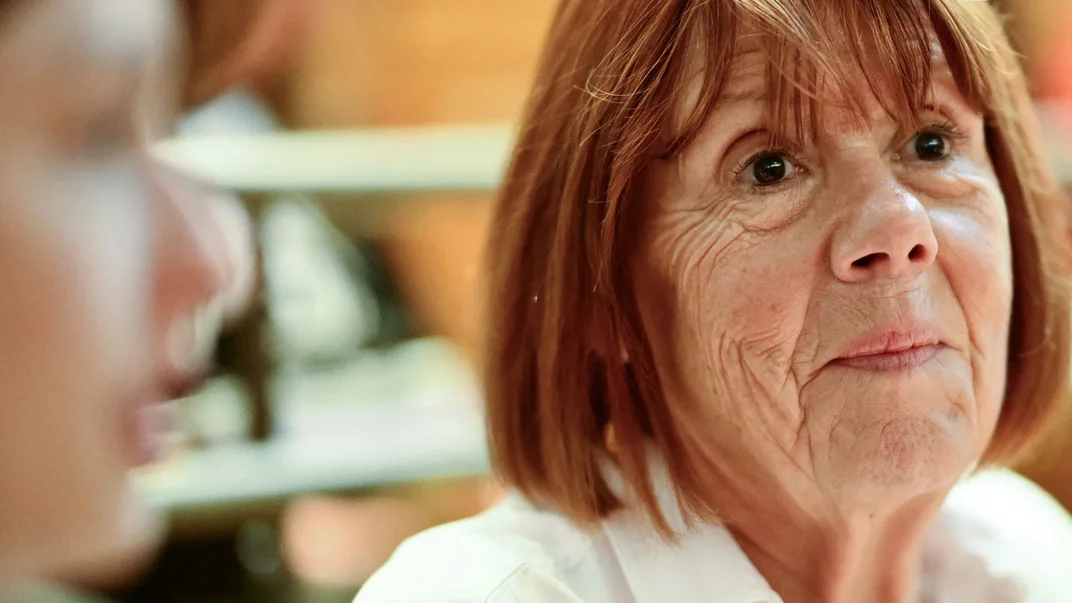 Жизель Пеліко під час апеляційного розгляду справи про зґвалтування у будівлі суду міста Німа, 7 жовтня 2025 року