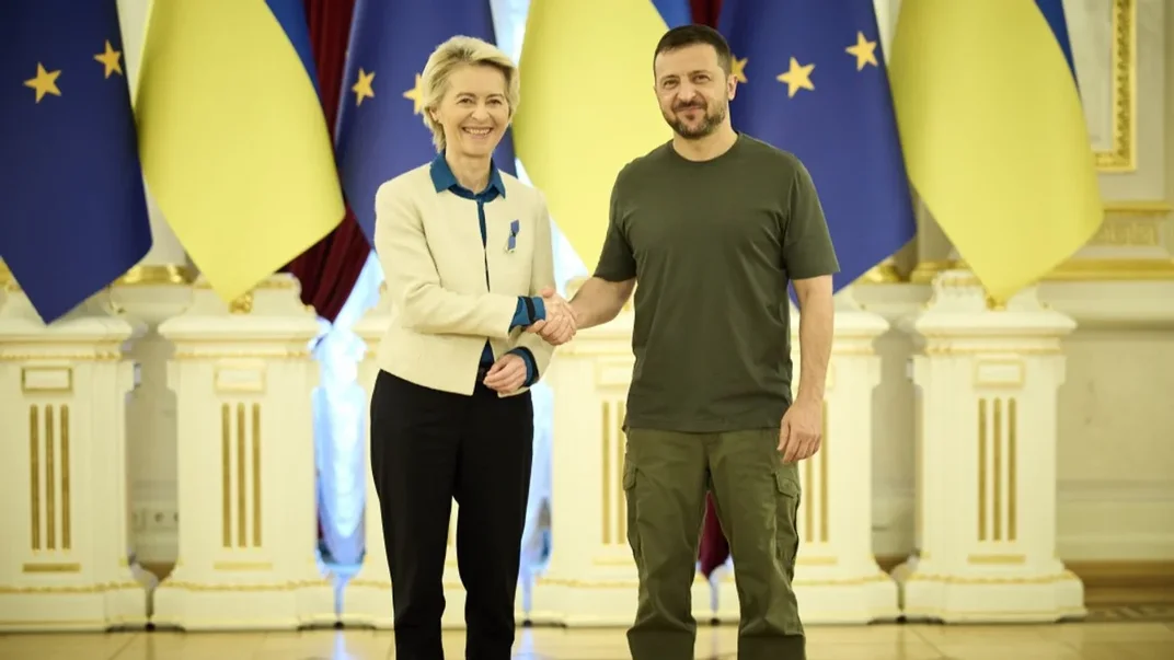Президентка Європейської комісії Урсула фон дер Ляєн та президент України Володимир Зеленський