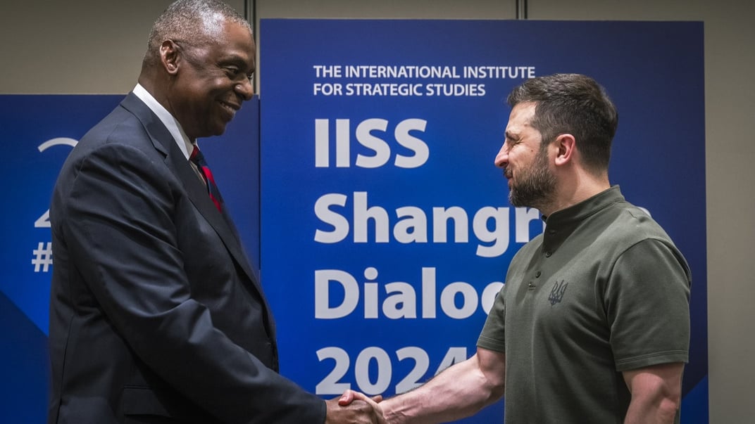 Министр обороны США Ллойд Остин и президент Украины Владимир Зеленский. Иллюстративное фото