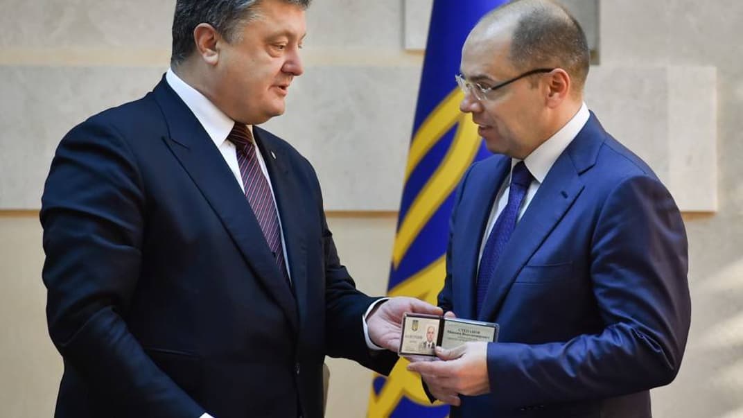 Порошенко и Степанов при назначении его на должность председателя Одесской ОГА, 12 января 2017 