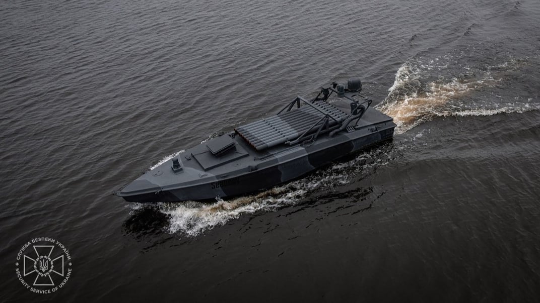 Ілюстративне фото. Морський дрон Sea Baby із 10-зарядною ракетною системою залпового вогню «Град»