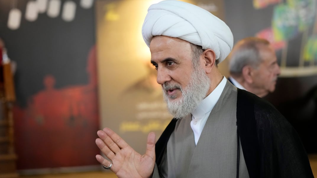 Один из чиновников «Хезболлы» Набиль Каук в южном пригороде Бейрута, 18 сентября 2024 года