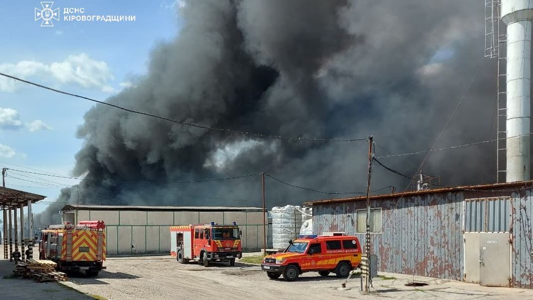 Пожежа на підприємстві у Кропивницькому