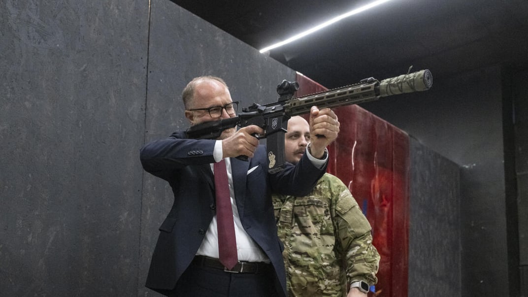 Міністр оборони Латвії Андріс Спрудс на навчальній локації військових Третьої окремої штурмової бригади