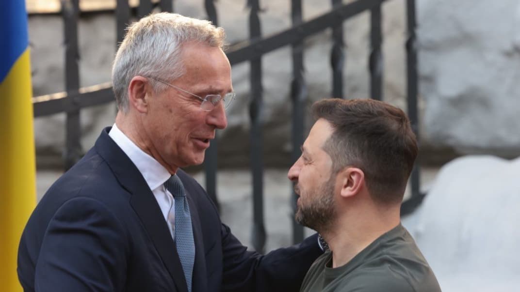 Генсек НАТО Йенс Столтенберг и президент Владимир Зеленский, Киев, 28 сентября 2023 года