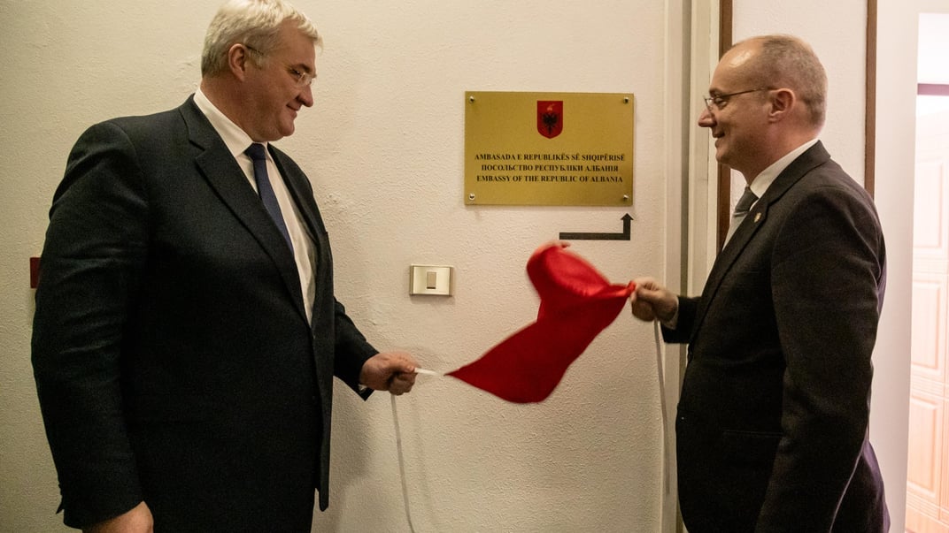 Міністри закордонних справ України та Албанії Андрій Сибіга та Іглі Хасані