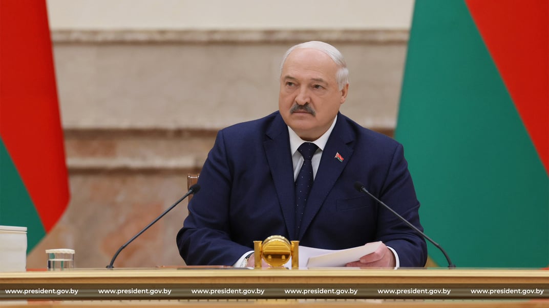 Самопроголошений лідер Білорусі Олександр Лукашенко на зустрічі з ідеологічним активом, історичною та експертною спільнотою