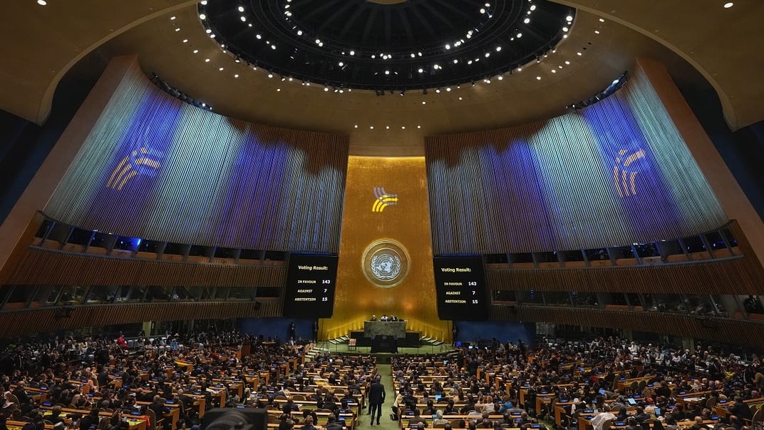 Голосування за проєкт резолюції під час Саміту майбутнього, 22 вересня 2024 року, у штаб-квартирі ООН у Нью-Йорку
