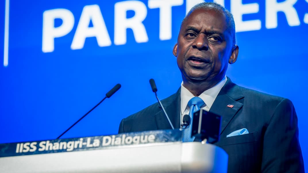 Ілюстративне фото. Міністр оборони США Ллойд Остін на безпековій конференції «Діалог Шангрі-Ла», 1 червня 2024 року