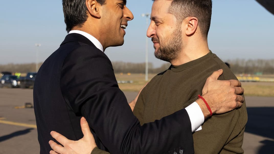 Риши Сунак встретил президента Украины Владимира Зеленского, 8 февраля 2023 года