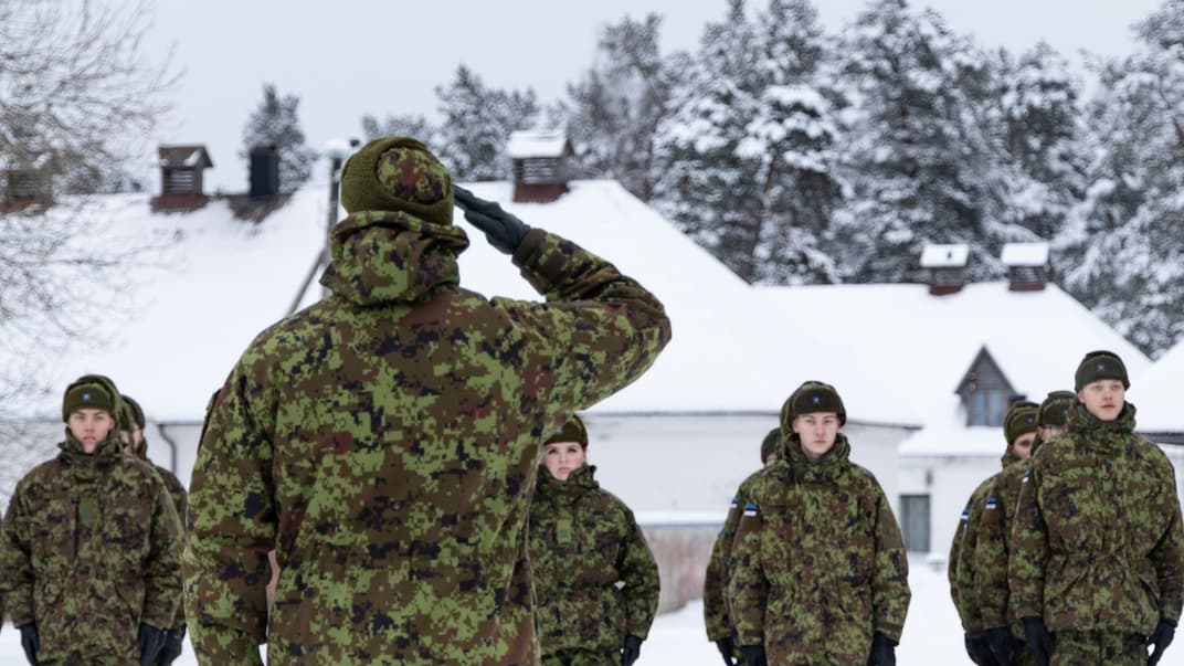 Иллюстративная фотография. Эстонские солдаты, призванные на срочную службу, январь 2023 года