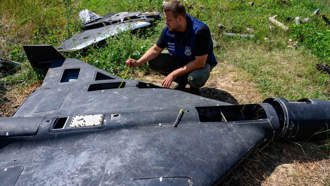 Іранський дрон Shahed-136, відомий в росії як «Герань-2»