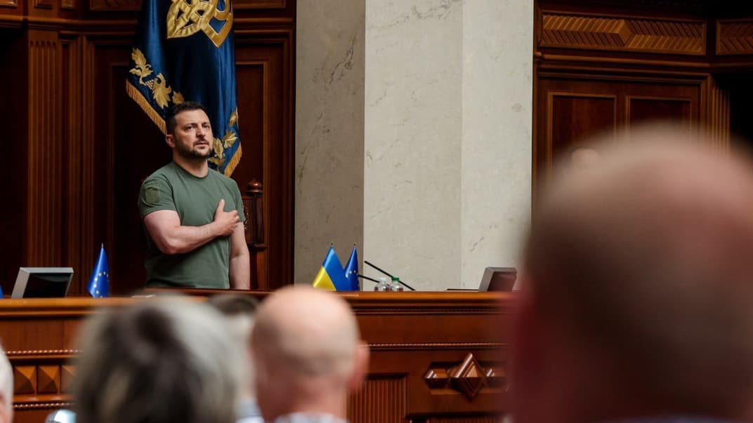 Президент Володимир Зеленський виступає у Верховній Раді з нагоди Дня Конституції України, 28 червня 2023 року