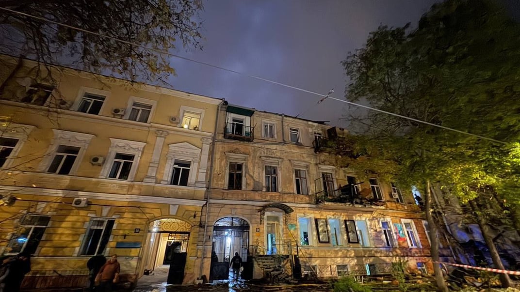 Последствия обстрела Одессы