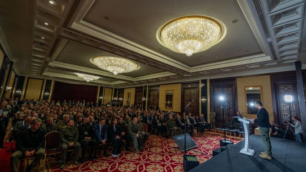 Виступ президента України Володимира Зеленського на першому Міжнародному форумі оборонних індустрій у Києві, 30 вересня 2023 року