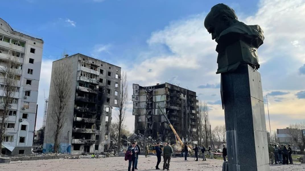 Зруйновані будинки у Бородянці