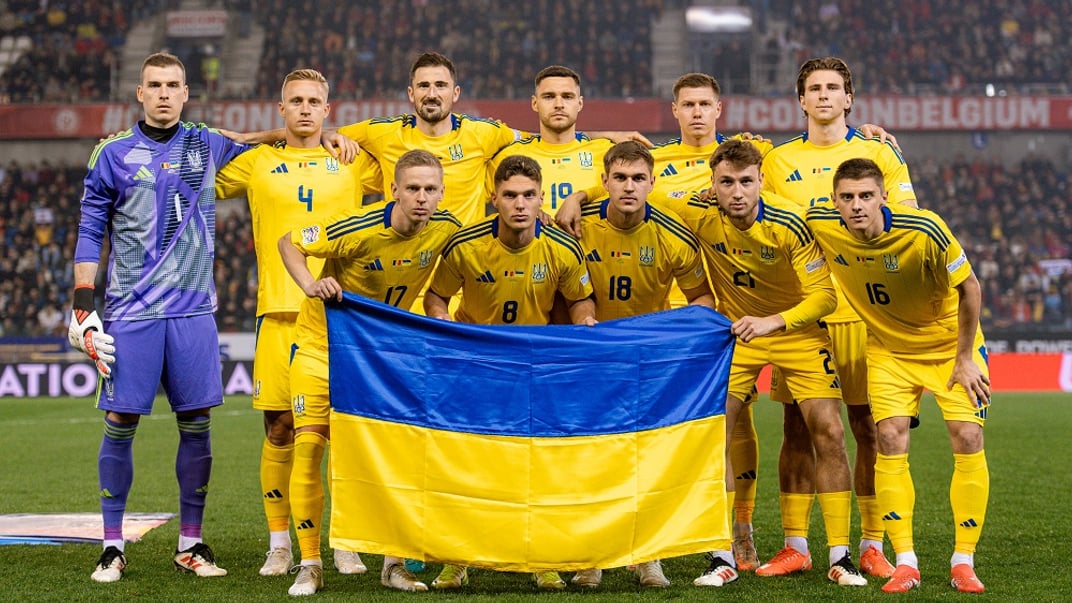 Збірна України на другому матчі плей-оф Ліги націй