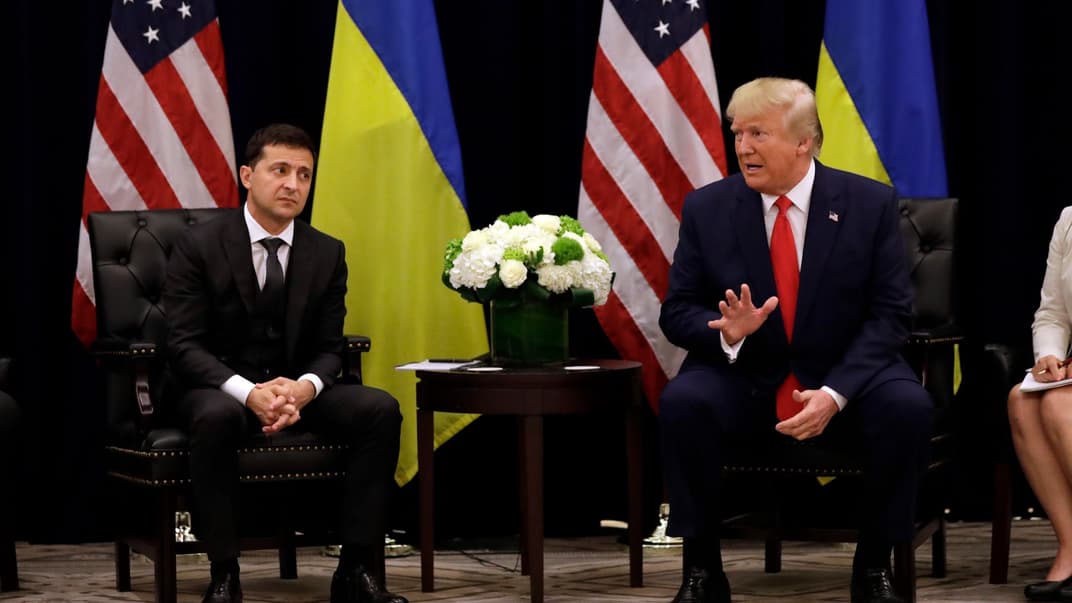 Дональд Трамп во время встречи с Владимиром Зеленским в Нью-Йорке, 25 сентября 2019 года