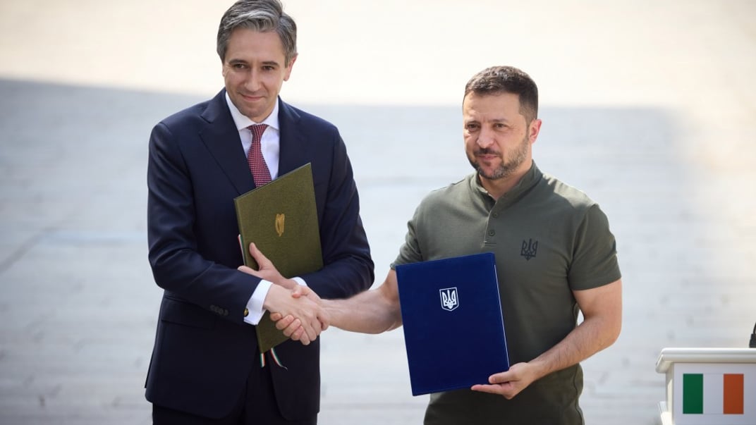 Президент України Володимир Зеленський і прем’єр-міністр Ірландії Саймон Гарріс, 4 вересня 2024 року