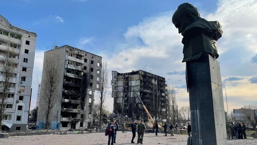 Зруйновані будинки у Бородянці