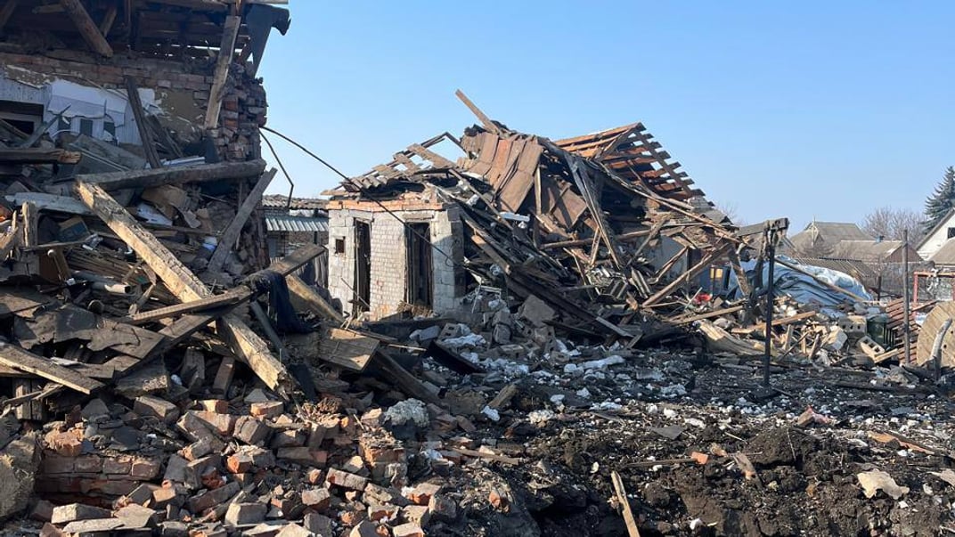 Наслідки російського удару по Золочеву Харківської області, 11 лютого 2025 року