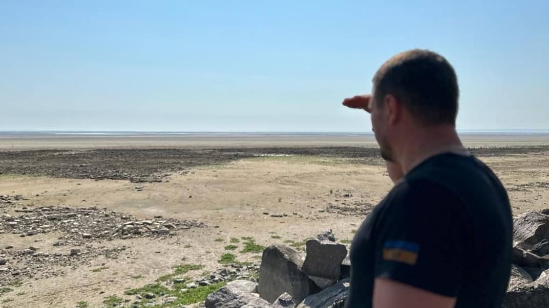 Территории Каховского водохранилища после подрыва Каховской ГЭС