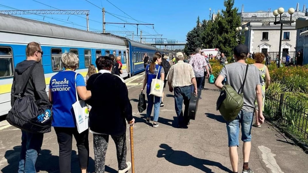 Ілюстративне фото. Евакуаційний потяг з Донеччини прибув у Рівненську область, 15 серпня 2024 року